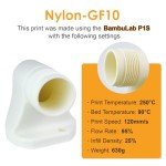 Glass Fiber Reinforced PA6-GF Nylon Filament 1.75mm