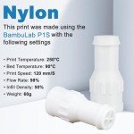 Nylon 3D Printer Filament 1.75mm White 2.2 lbs