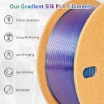 Silk Rainbow PLA Filament 1.75mm for 3D Printing