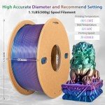 Silk Rainbow PLA Filament 1.75mm for 3D Printing