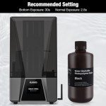 ELEGOO Water Washable 3D Printer Resin - Black 1000G