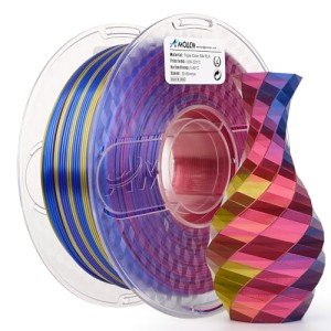 AMOLEN Tri-Color Silk PLA 3D Printer Filament
