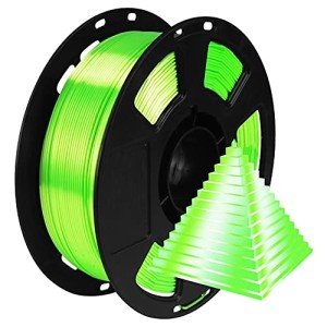 Bright Lime Green Silk PLA 3D Printer Filament 1kg