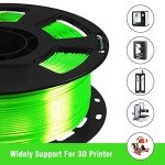Bright Lime Green Silk PLA 3D Printer Filament 1kg
