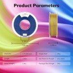 AMOLEN Tri-Color Silk PLA 3D Printer Filament