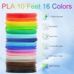 MIKA3D 16-Color PLA Filament Set, 160 Feet
