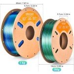 Dual Color 3D Printer PLA Filament 1.75mm - Blue Green