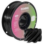 KENREE 1.75mm Metallic Black PETG Filament 1kg
