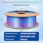 3Dgenius Triple Color Silk PLA Filament 1.75mm