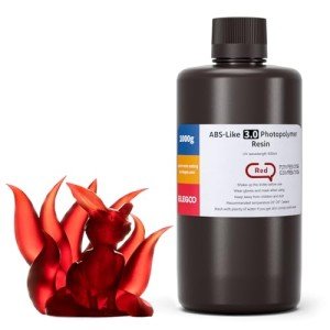 ELEGOO 3D Printer Clear Red ABS-Like Resin