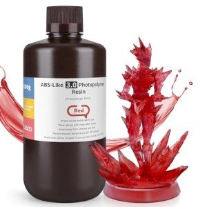 ELEGOO Upgraded ABS-Like UV Resin, Clear Red 1000G