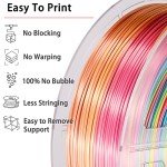 Rainbow PLA Filament 1.75mm for 3D Printers