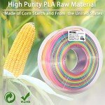 Rainbow PLA Filament 1.75mm for 3D Printers