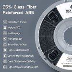 Black Glass Fiber ABS Filament 1.75mm, 1KG