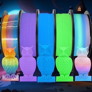 Glow in the Dark PLA Filament Bundle, 5 Spools