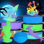 Glow in the Dark PLA Filament Bundle, 5 Spools