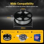 FlashForge 1.75mm Metallic Silver PETG Filament 1kg