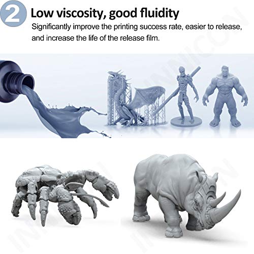 INNICON 1kg Flexible 3D Printer Resin - Translucent Black