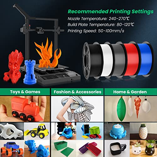 SUNLU Strong Black ABS Filament for FDM 3D Printers