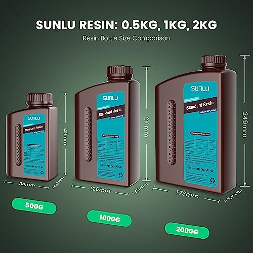 SUNLU Fast Curing 3D Printer Resin 1kg Grey