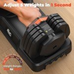 UKEEP Adjustable Dumbbells Set 25LB for Workouts