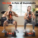UKEEP Adjustable Dumbbells Set 25LB for Workouts