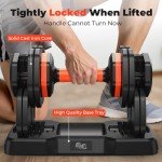 UKEEP Adjustable Dumbbells Set 25LB for Workouts