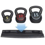 ZENY 3-Piece Kettlebell Set with Storage Rack