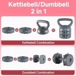 Leikefitness 5-in-1 Adjustable Kettlebell & Dumbbells Set