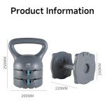 Leikefitness 5-in-1 Adjustable Kettlebell & Dumbbells Set