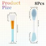 8-Pack Silicone Face Mask Brush Set
