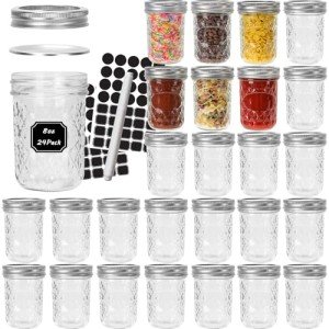 CycleMore 8 oz Mason Jars - 24 Pack