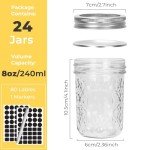 CycleMore 8 oz Mason Jars - 24 Pack