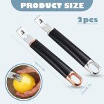 2-Pack Dual Lemon Zester and Peeler Tool