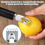 2-Pack Dual Lemon Zester and Peeler Tool