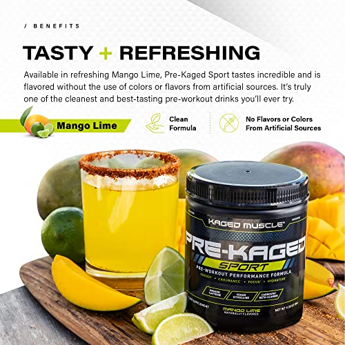 KAGED MUSCLE PRE-KAGED Pre-Workout, 9.38 oz, 5 Flavors