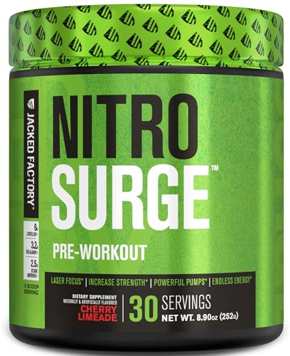 NITROSURGE Pre Workout Powder - Cherry Limeade Energy