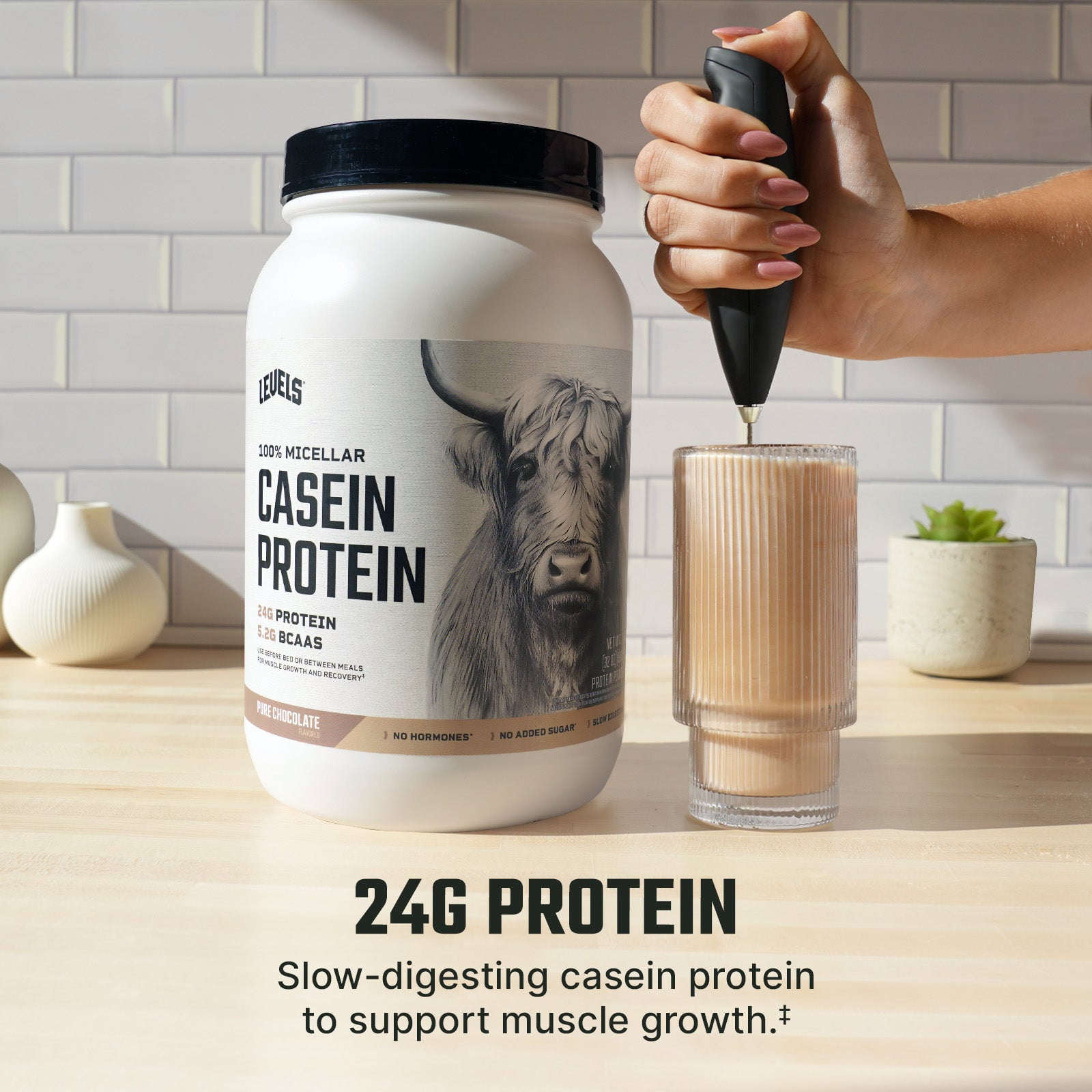 Vanilla Bean Micellar Casein Protein, Hormone-Free, 2LB