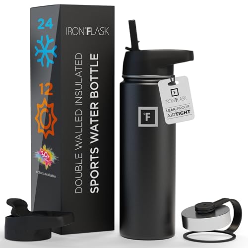 Iron Flask 40 oz Sports Water Bottle - Black