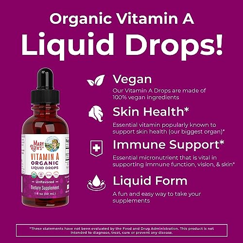 MaryRuth's Organic Vitamin A Drops | Immune & Eye Health