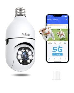Gyliziex Wireless 360° Light Bulb Security Camera