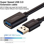 Tan QY 1.5Ft USB 3.0 Extension Cable