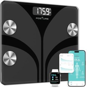 Smart Body Weight Scale with LED Display - Black