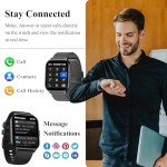 Bluetooth Smartwatch with Health Monitor & Sports Features