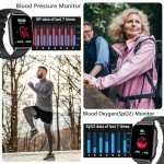 Bluetooth Smartwatch with Health Monitor & Sports Features