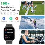 Bluetooth Smartwatch with Health Monitor & Sports Features
