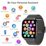 Bluetooth Smartwatch with Health Monitor & Sports Features