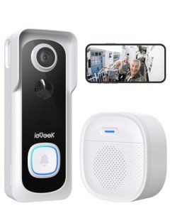 Wireless Video Doorbell with 2-Way Audio & Chime