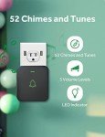 AVANTEK Wireless Doorbell with 52 Melodies & LED Flash