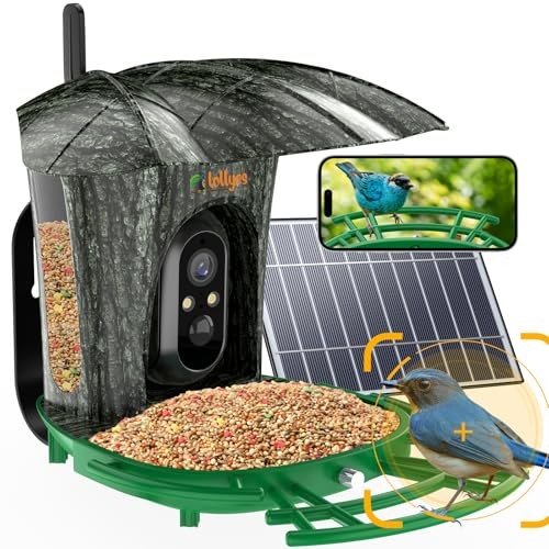 AI Bird Feeder Camera with Solar Panel 1080P
